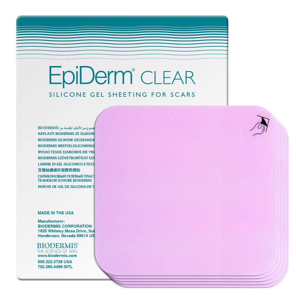 Narbenpflaster 12x14,5 cm (5 St) Transparent Epiderm Clear  | BIODERMIS | PZN 06708504 - Biodermis