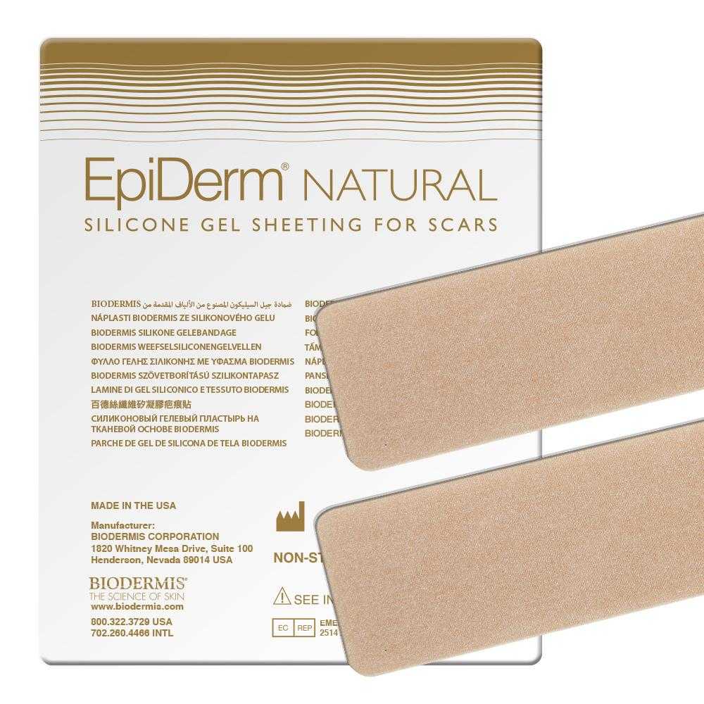 Narbenpflaster 3,6x29cm (2 St) Epiderm Natural | BIODERMIS | PZN 10173121 - Biodermis