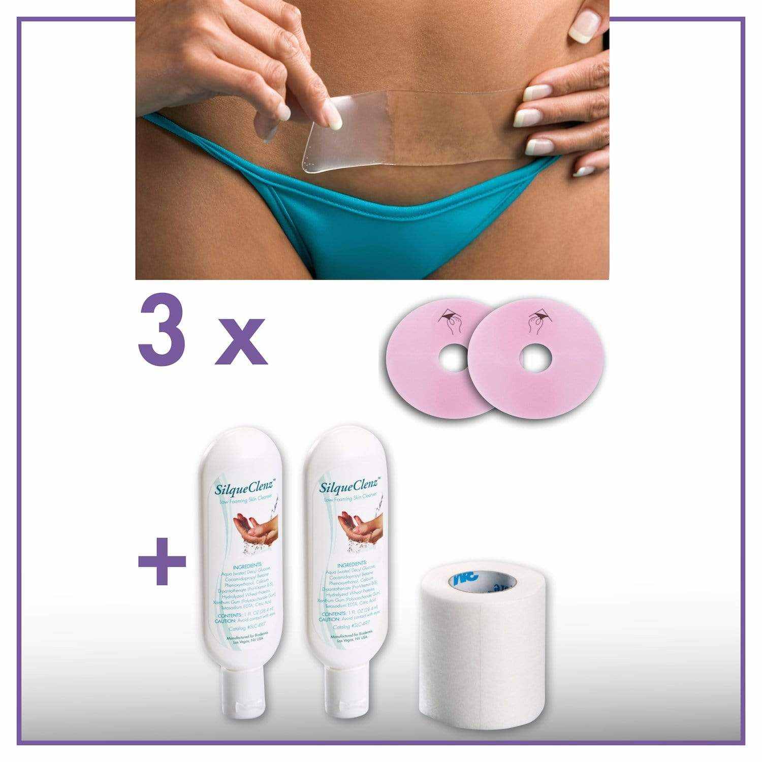 SPARSET Narbenpflaster-Set Brust Areola Epiderm Clear | BIODERMIS - Biodermis